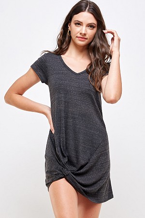 TWIST TIE SHORT SLEEVE T-SHIRT ...